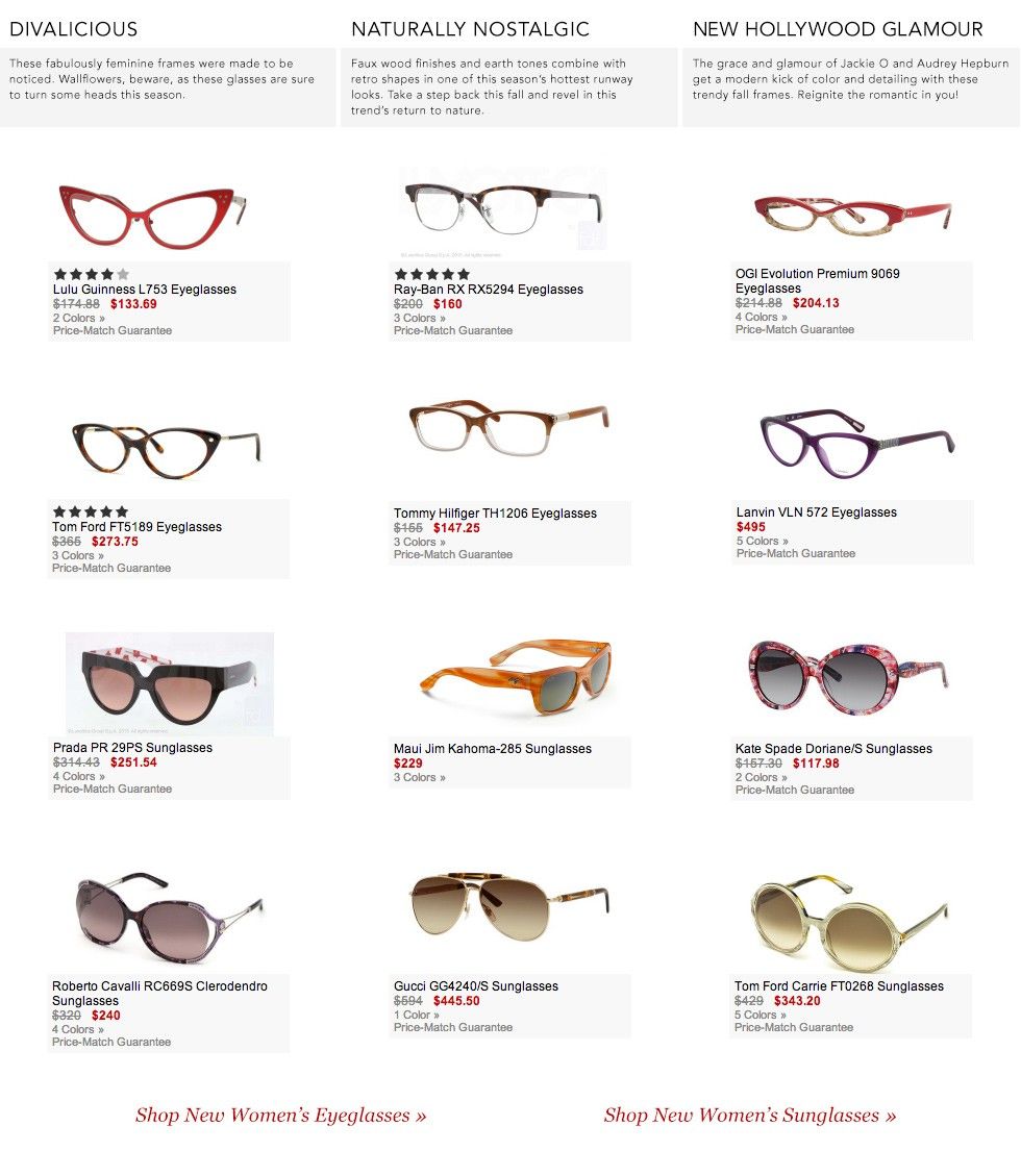 Women's Eyewear - 2013 Fall Fashion Trends | FramesDirect