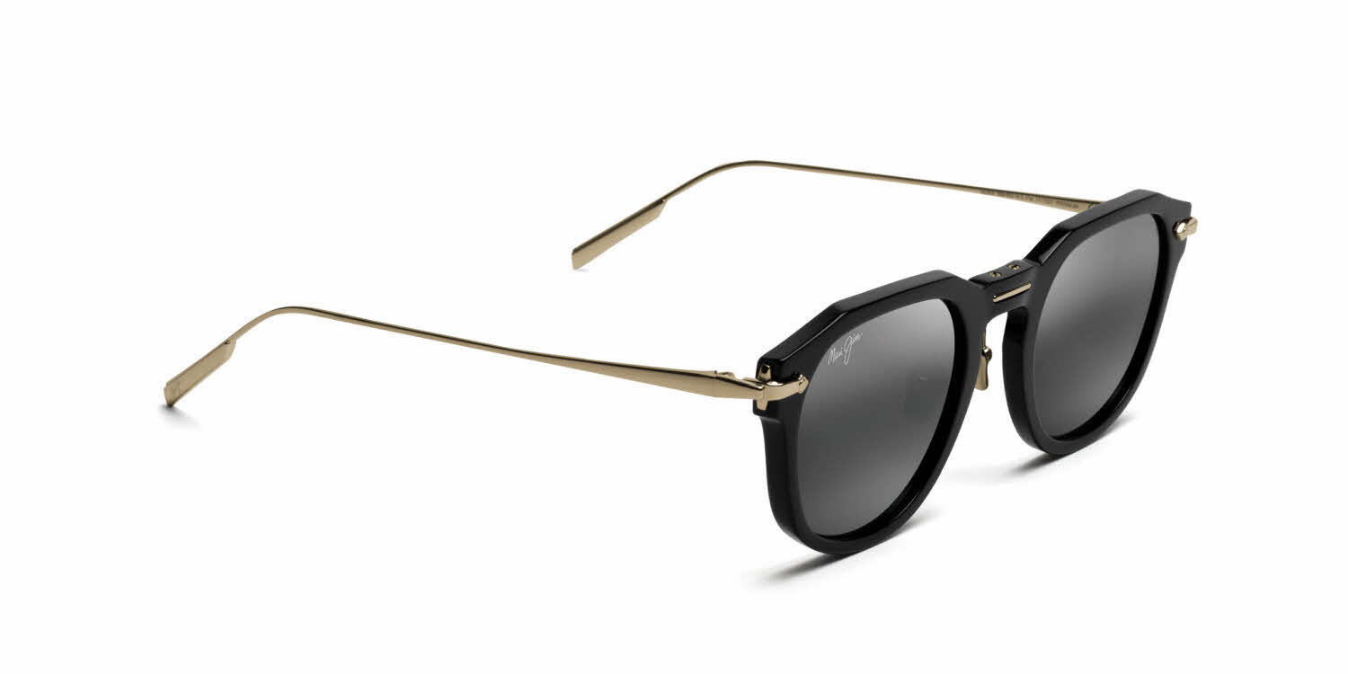 Maui Jim Alika Polarized Sunglasses, Black with Gold