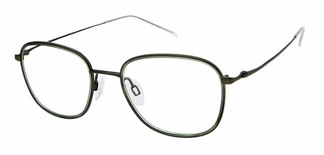 CHARMANT Titanium Perfection CT 16719 Men's Eyeglasses In Green