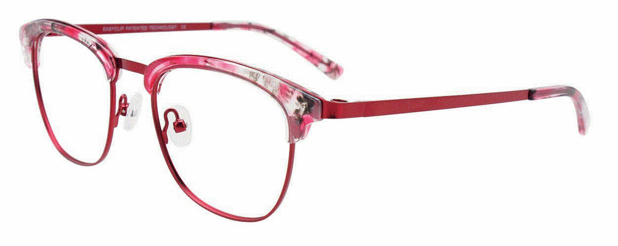 EasyClip EC544 With Magnetic Clip-On Lens Women's Eyeglasses In Red