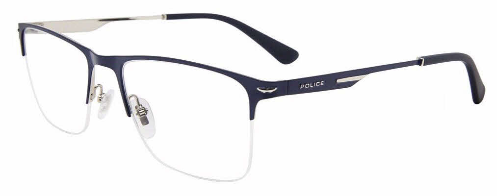 Police VPLN18 Men's Eyeglasses In Blue