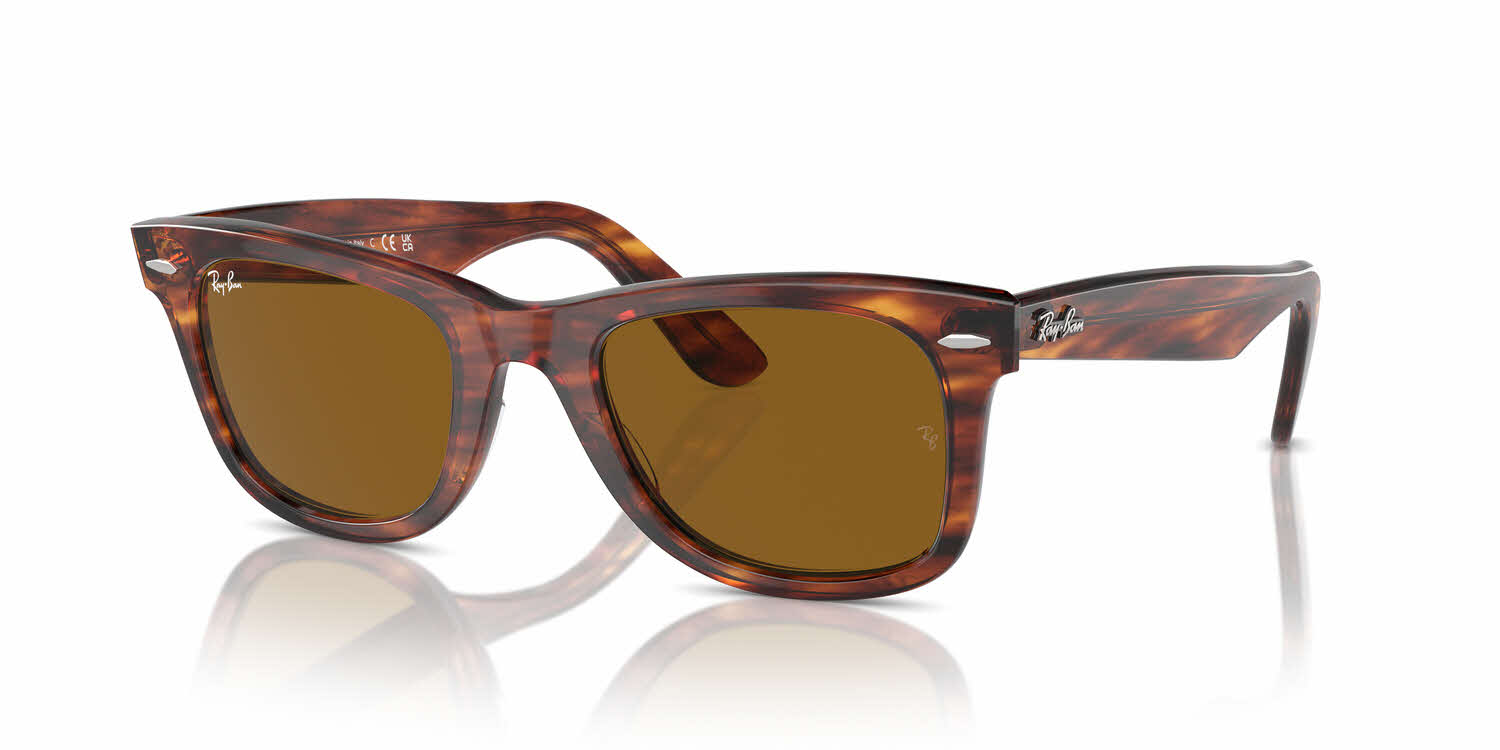 Ray Ban Original Wayfarer Classic Sunglasses RB2140 954 Gloss Tortoise Frame Brown Classic B 15 Lenses 50mm