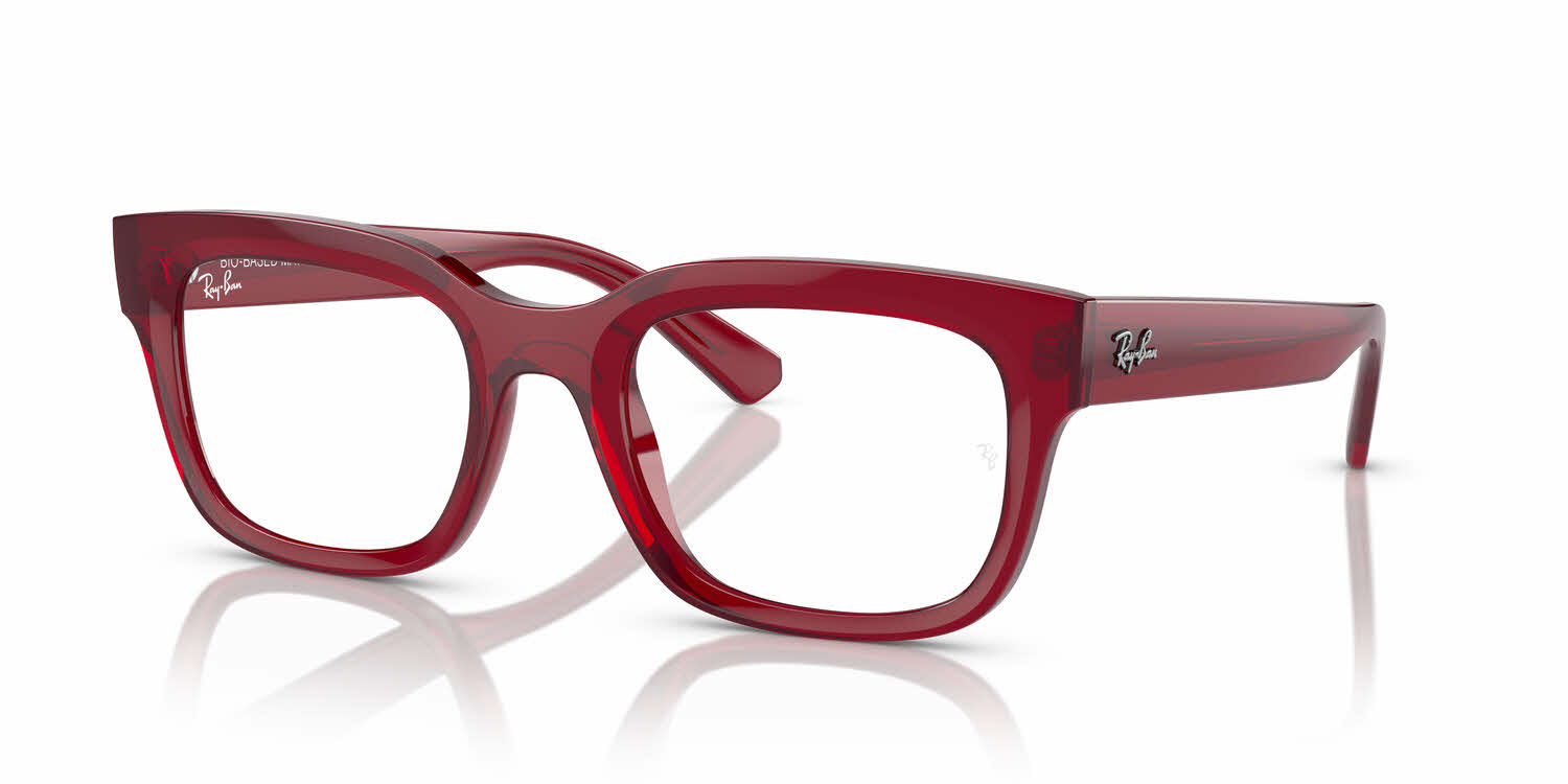 Ray-Ban RB7217 Chad Optics Bio-Based Eyeglasses, In Transparent Red