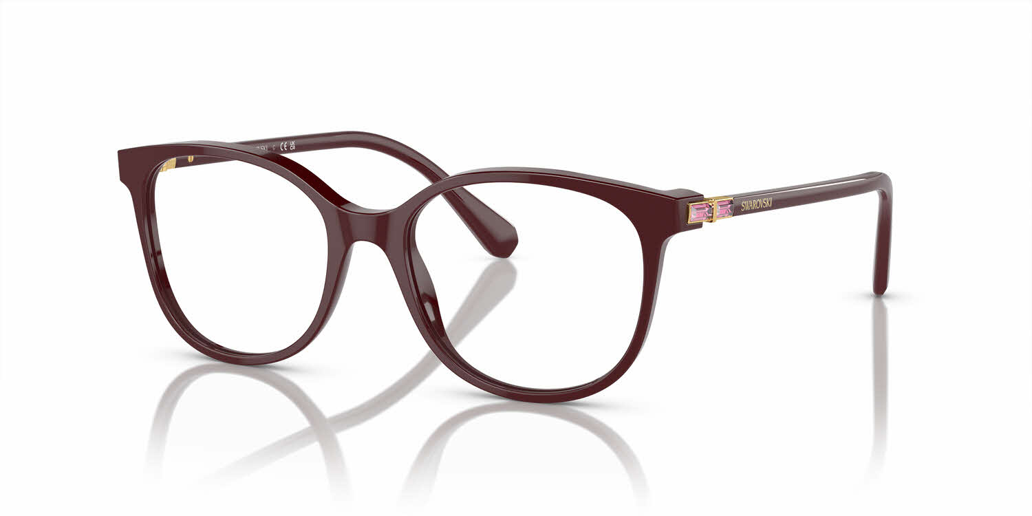 Swarovski SK2002 Women's Eyeglasses, In Solid-Burgundy