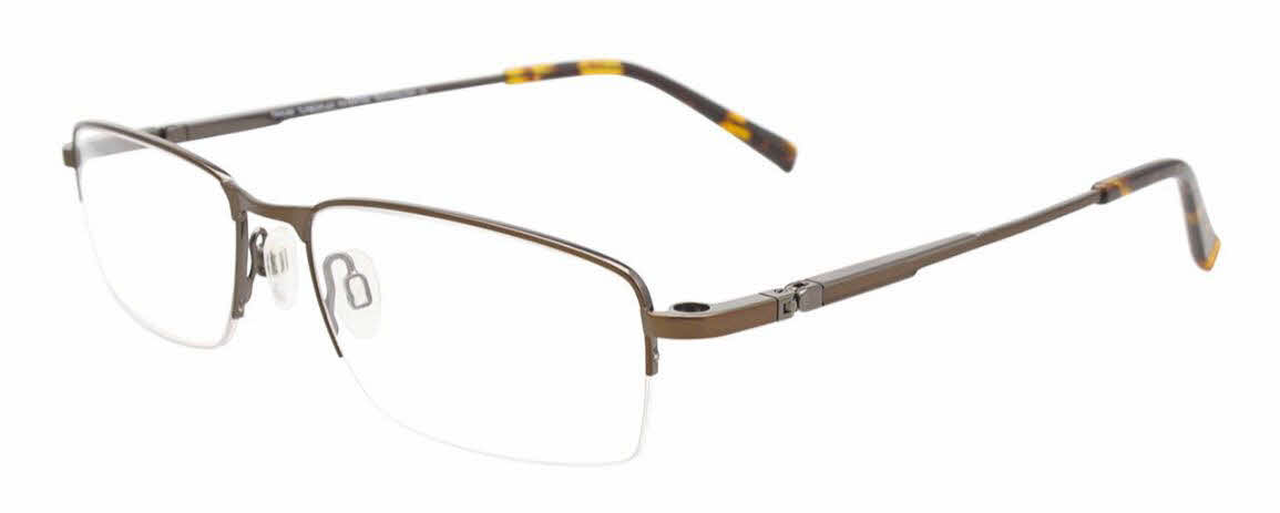 Takumi TK1168 With Magnetic Clip-On Lens Men's Eyeglasses In Brown