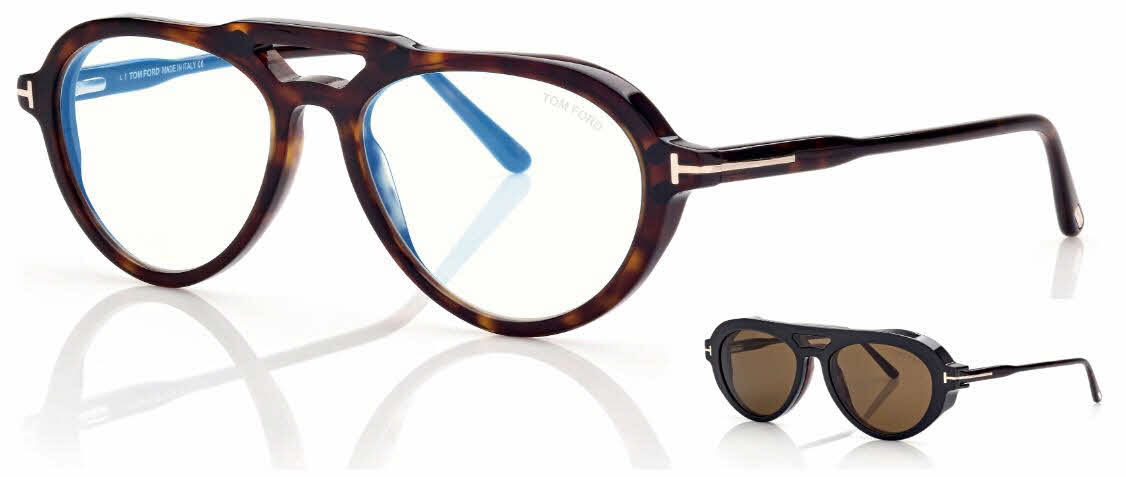 Tom Ford Blue Light Collection FT5760-B Men's Eyeglasses In Tortoise