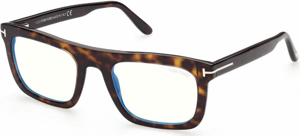 Tom Ford Blue Light Collection FT5757-B Men's Eyeglasses In Tortoise