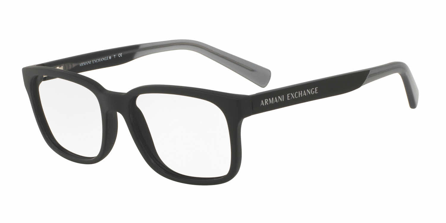 armani exchange matte black glasses