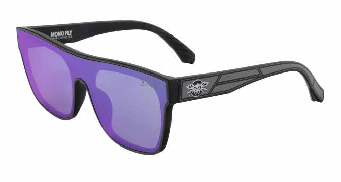 Black Flys CJ Barham - Mono Fly Sunglasses, In Matte Black Gray / Violet Mirror Lens