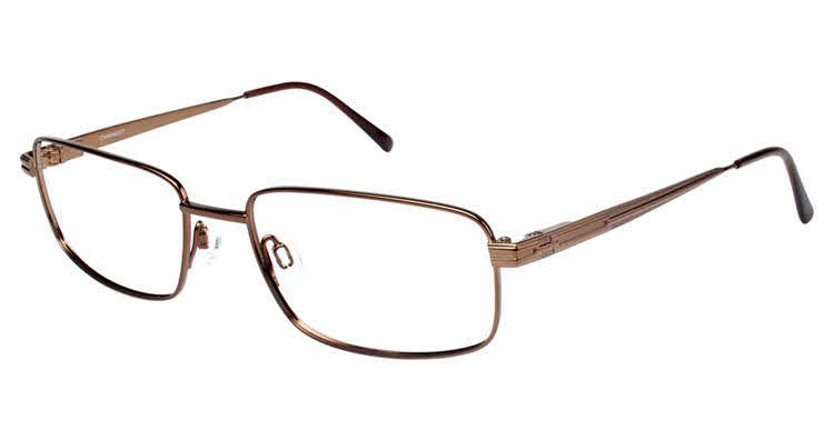 CHARMANT Titanium Perfection CT 10782 Men's Eyeglasses In Brown