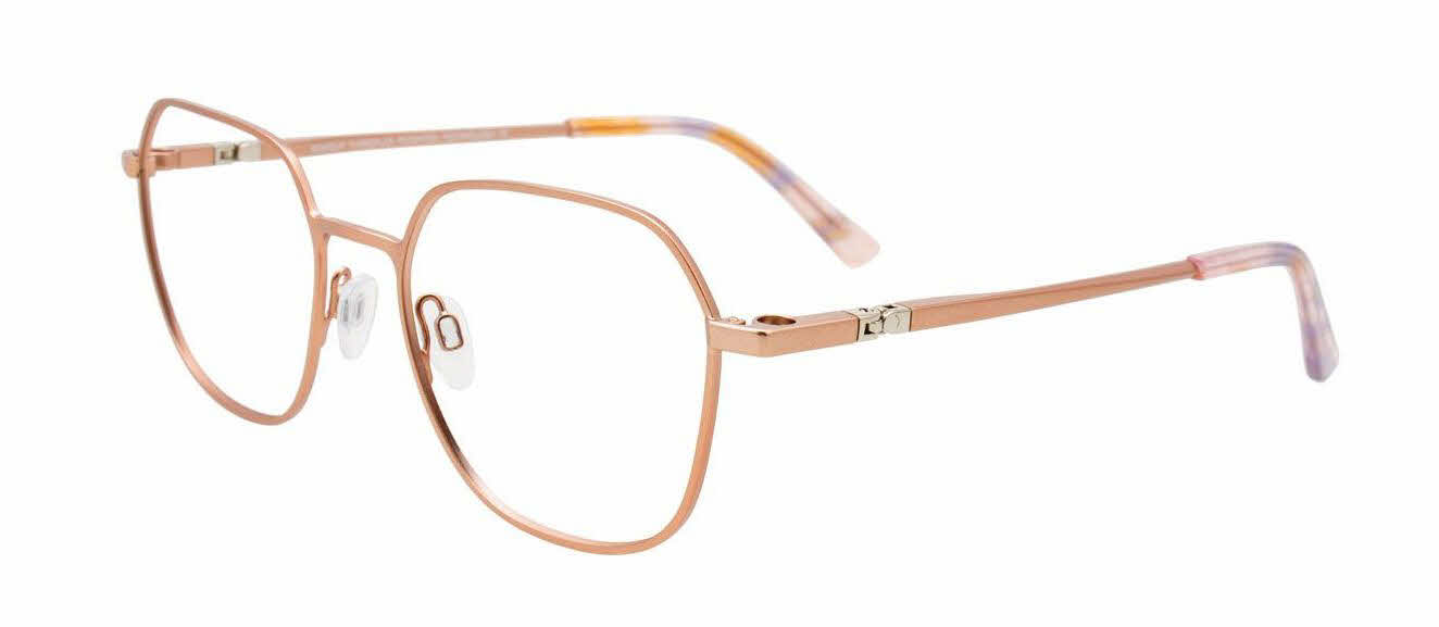 EasyClip EC626 With Magnetic Clip-On Lens Women's Eyeglasses In Gold