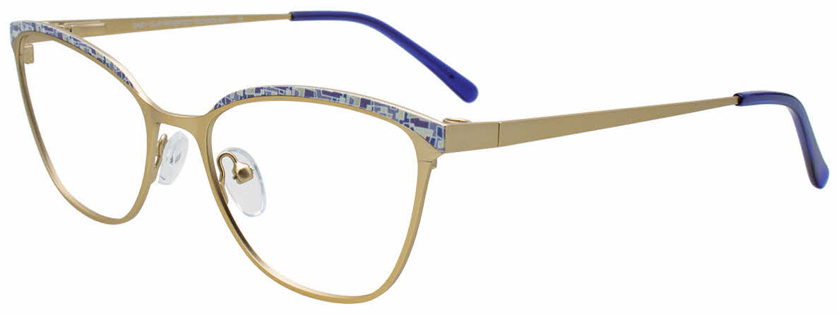 EasyClip EC681 With Magnetic Clip On Lens Women's Eyeglasses In Gold