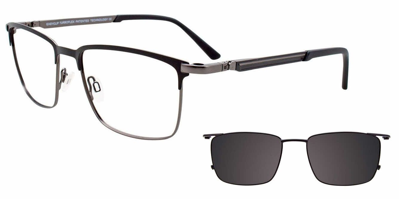 EasyClip EC496 With Magnetic Clip-On Lens Eyeglasses | FramesDirect.com