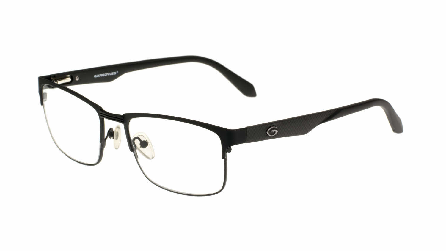 black plastic eyeglass frames