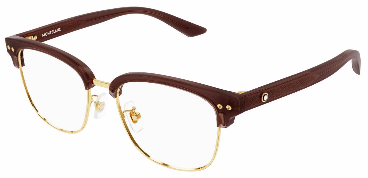 Mont Blanc MB0259OK Men's Eyeglasses In Brown