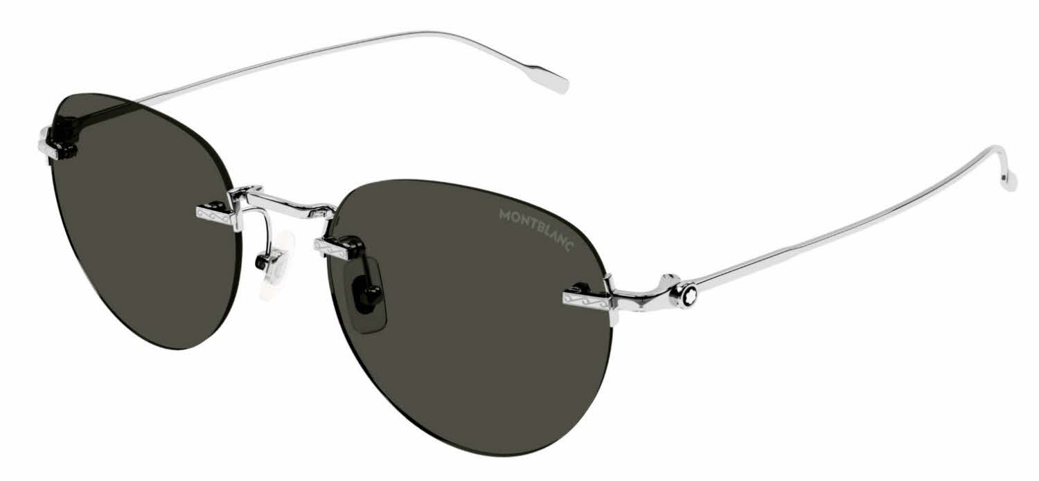 Mont Blanc MB0239S Men's Sunglasses In Silver