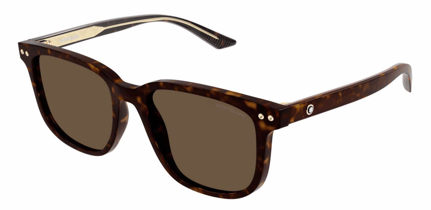 Mont Blanc MB0258SA Men's Sunglasses In Tortoise