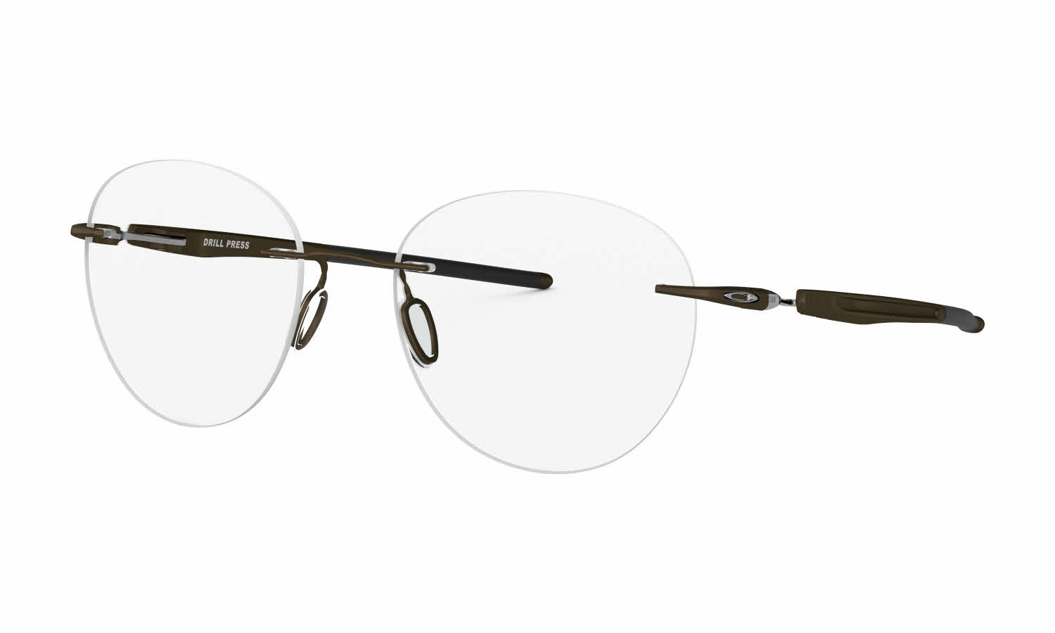 drilled rimless eyeglass frames