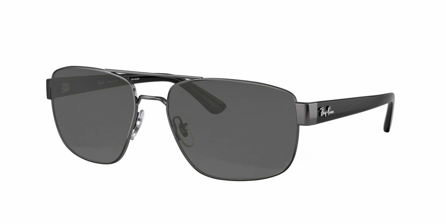 Ray-Ban RB3663 Men's Prescription Sunglasses, In Shiny Gunmetal