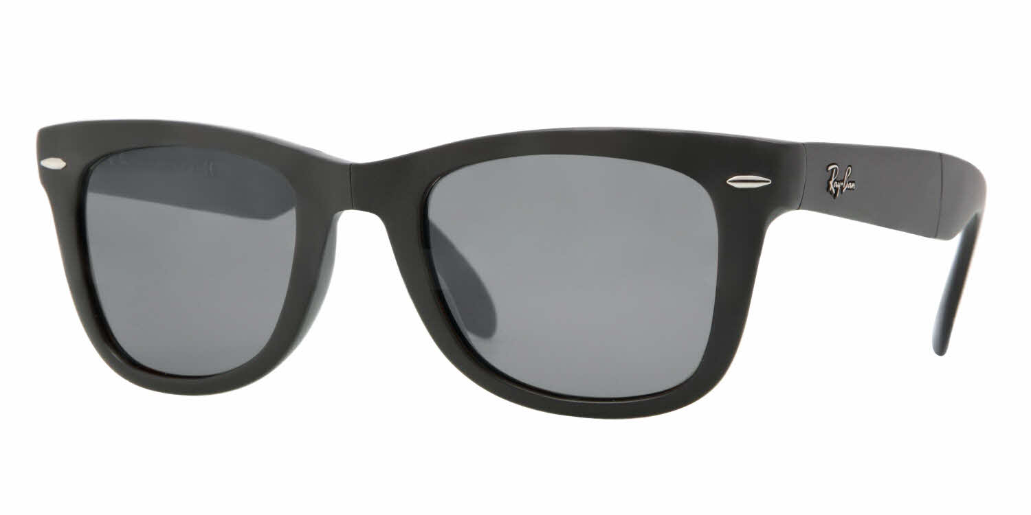 ray ban men's folding wayfarer square sunglasses