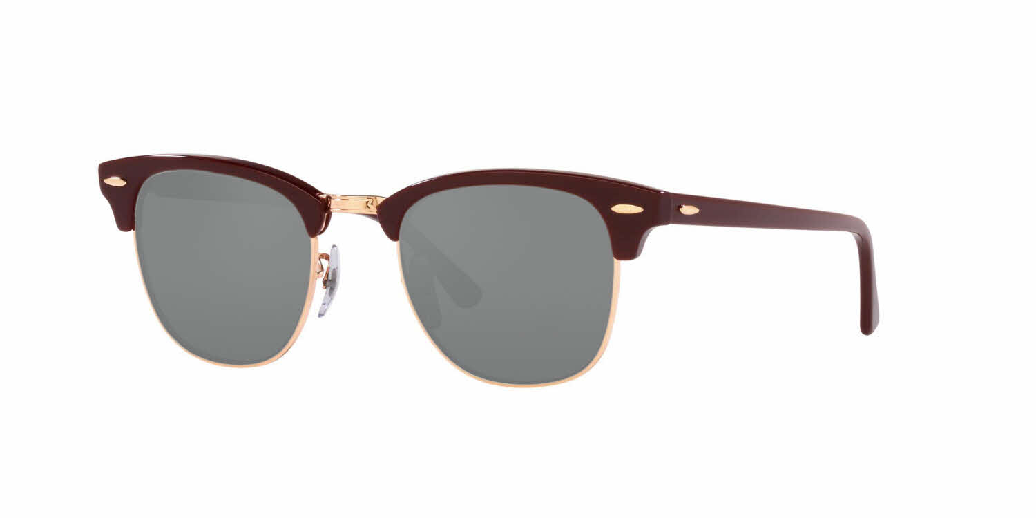 Ray-Ban RB3016 - Clubmaster Prescription Sunglasses In Burgundy