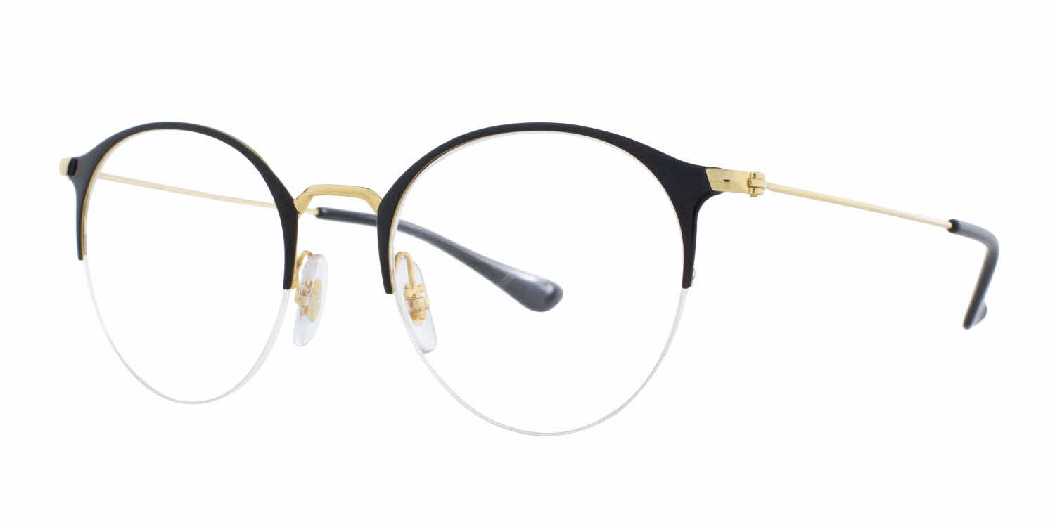 ray ban black and gold eyeglasses