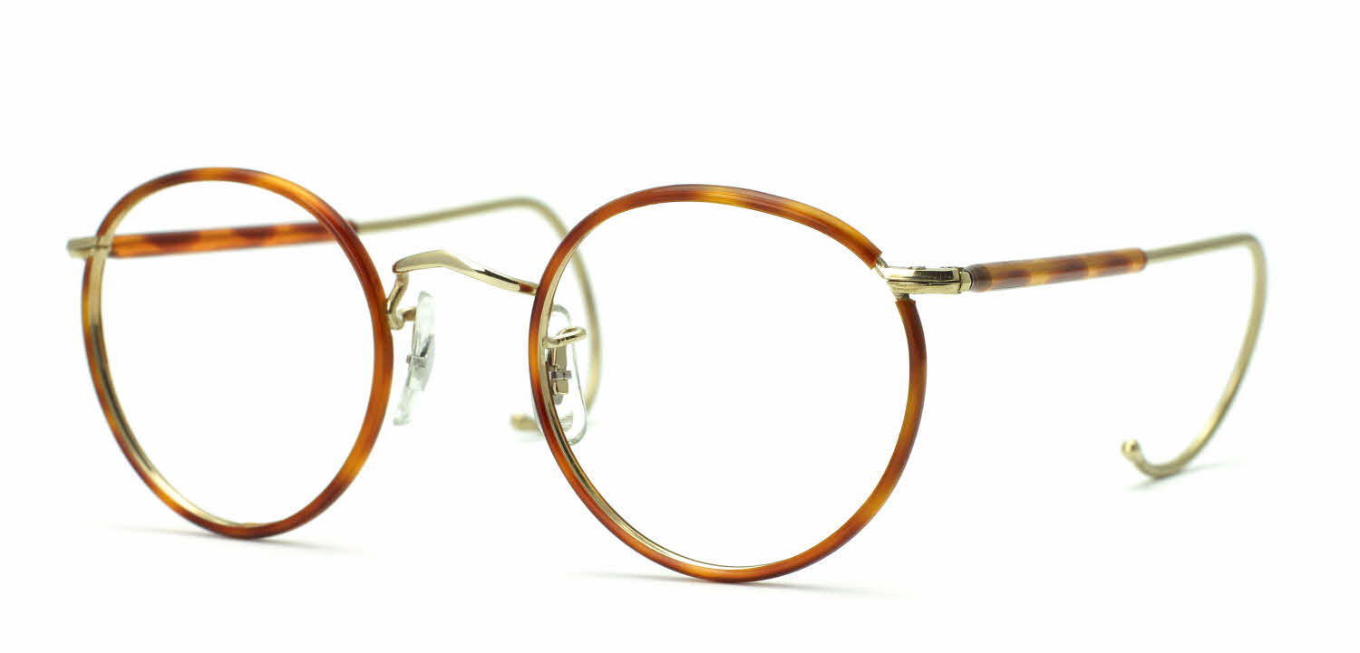 Savile Row 18kt Beaufort Half Covered Cable Temples Eyeglasses
