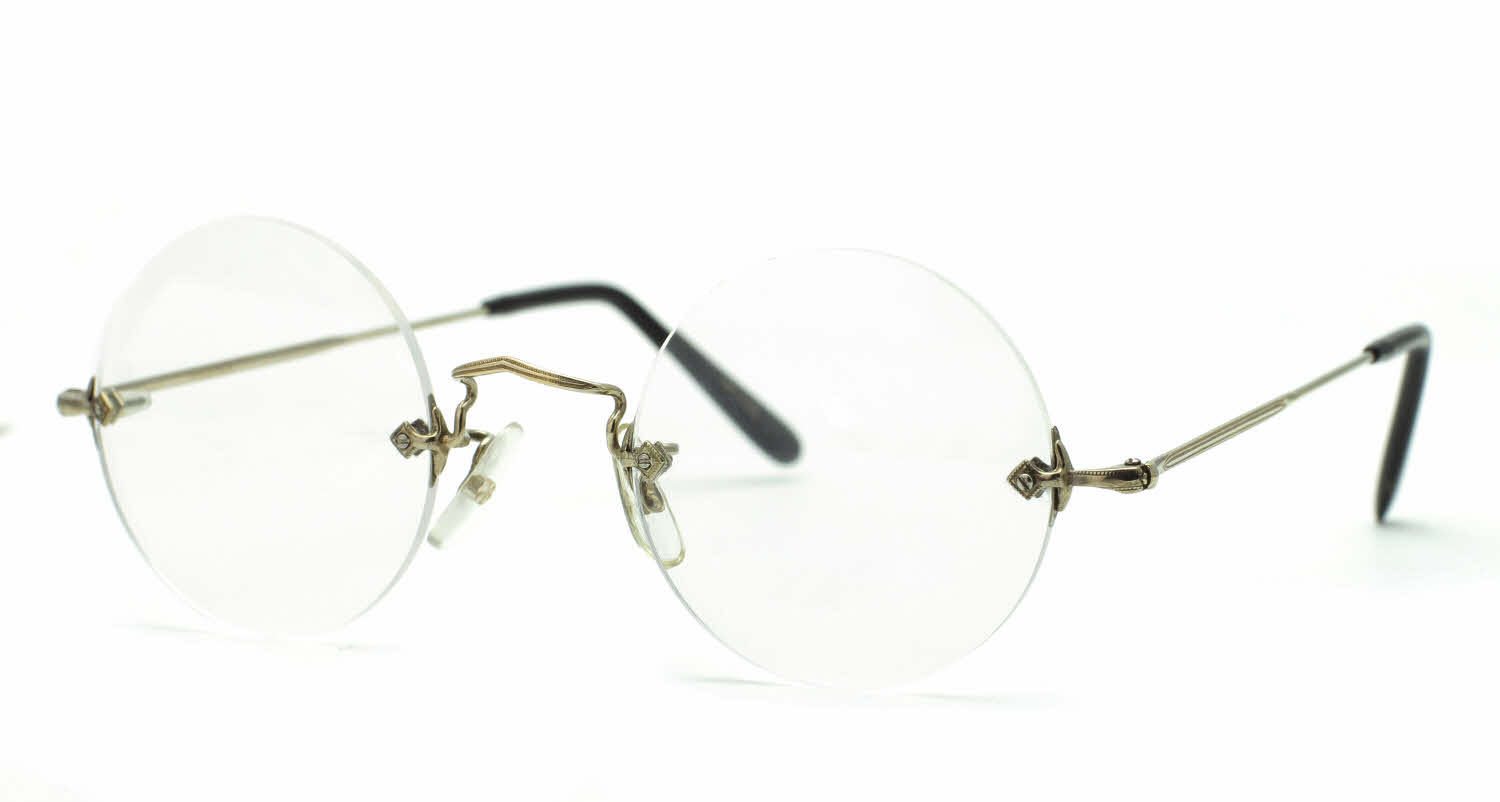 rimless round glasses frames