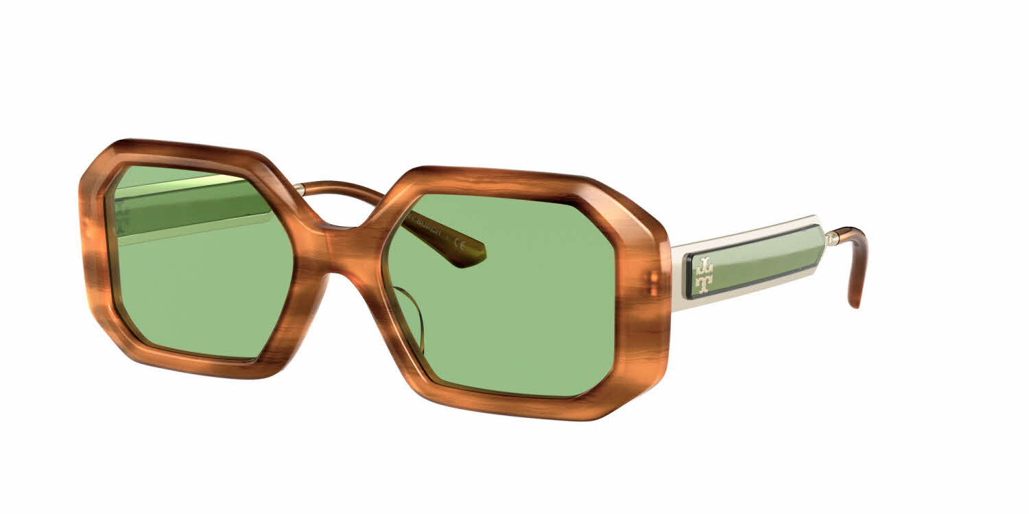 Tory Burch Kira Square Sunglasses - Honey Wood