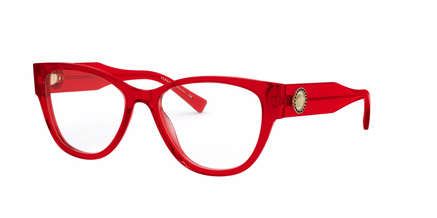 versace red frame glasses