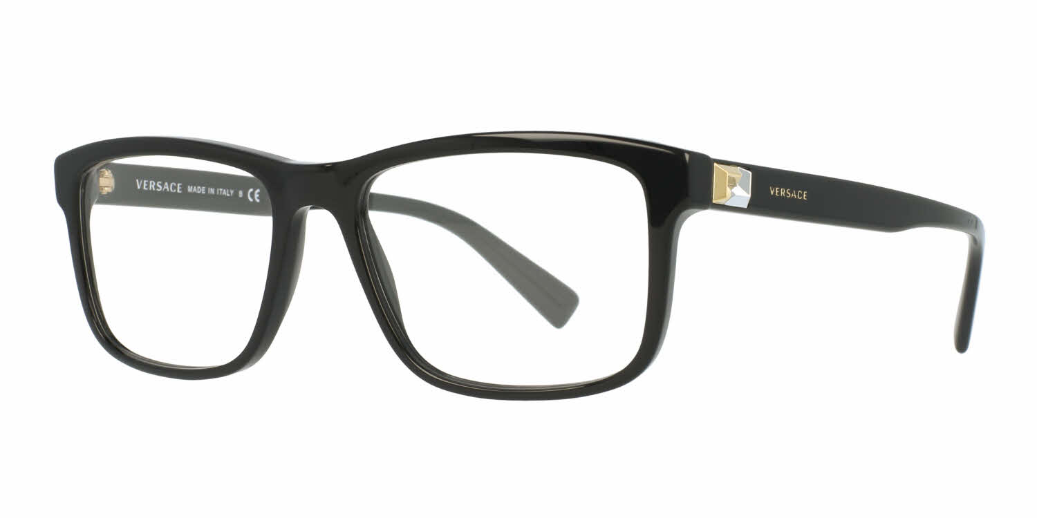 versace black eyeglasses